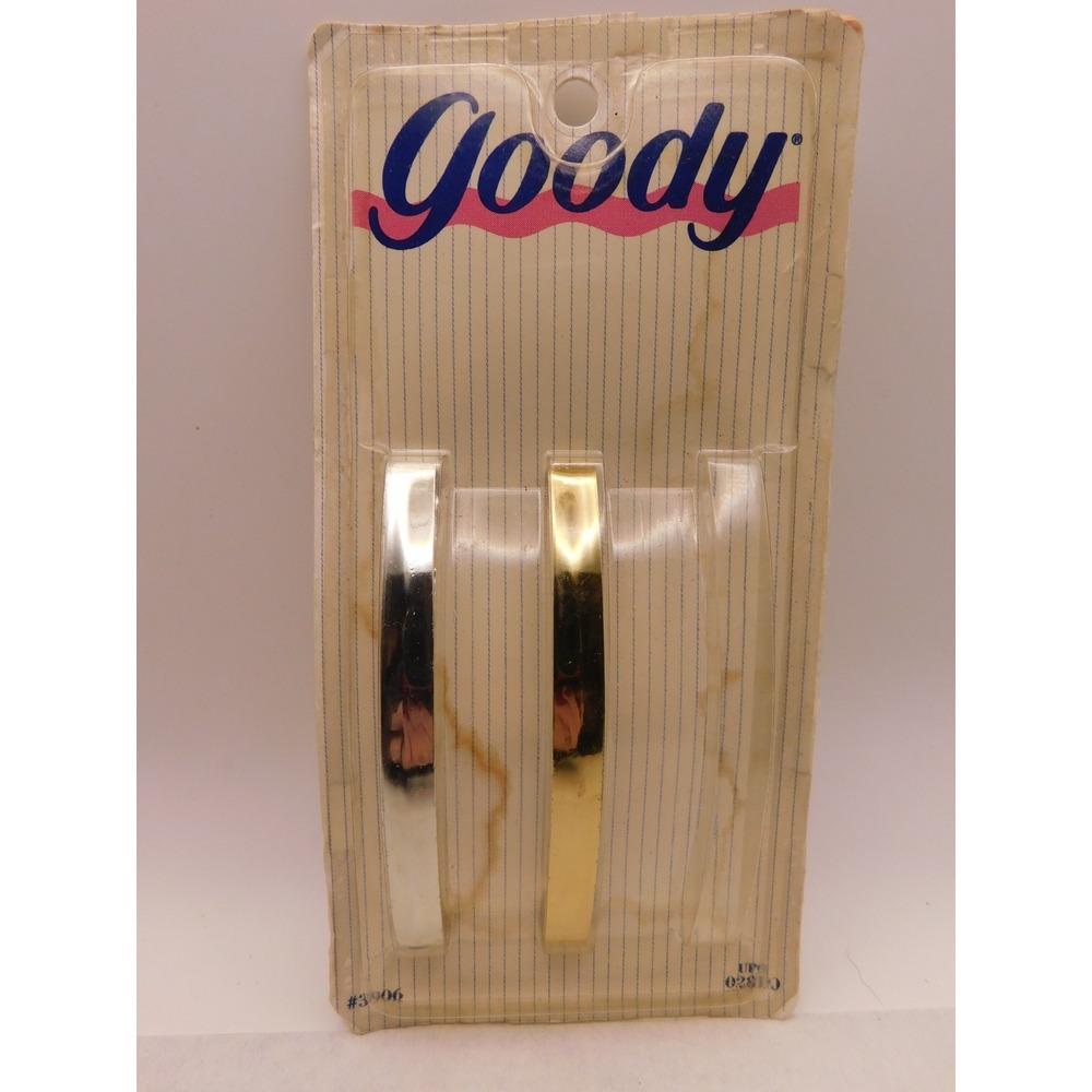 Vintage Goody Stay Tight Hair Barrettes Silver Gold 3906